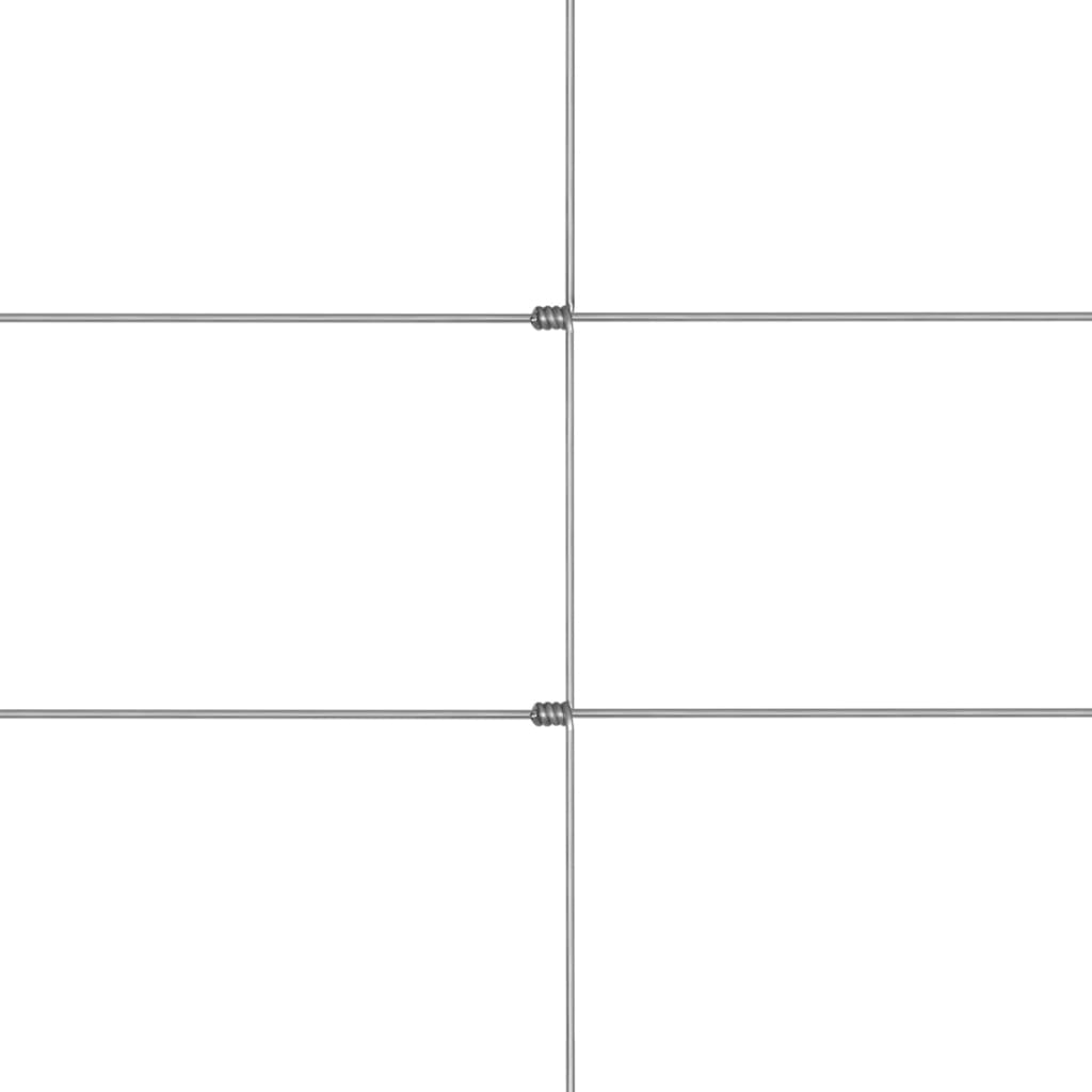 Vidaxl Hek 50x1,5 m galvaniseret stålsølvfarvet