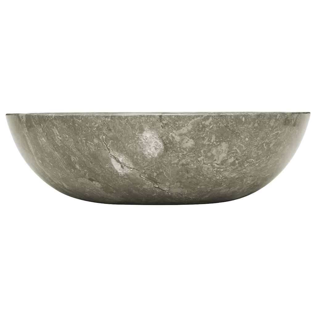 Vidaxl Sink Ø40x12 cm marmorgrå