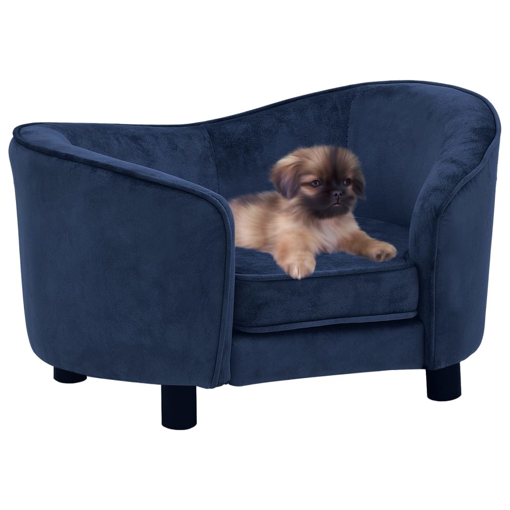 Vidaxl Dog Bank 69x49x40 cm plysblå