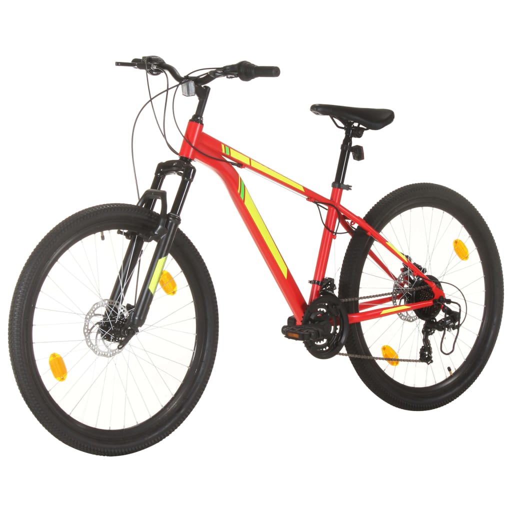 VidaXL mountainbike 21 gear 27,5 tommer hjul 38 cm stel rød