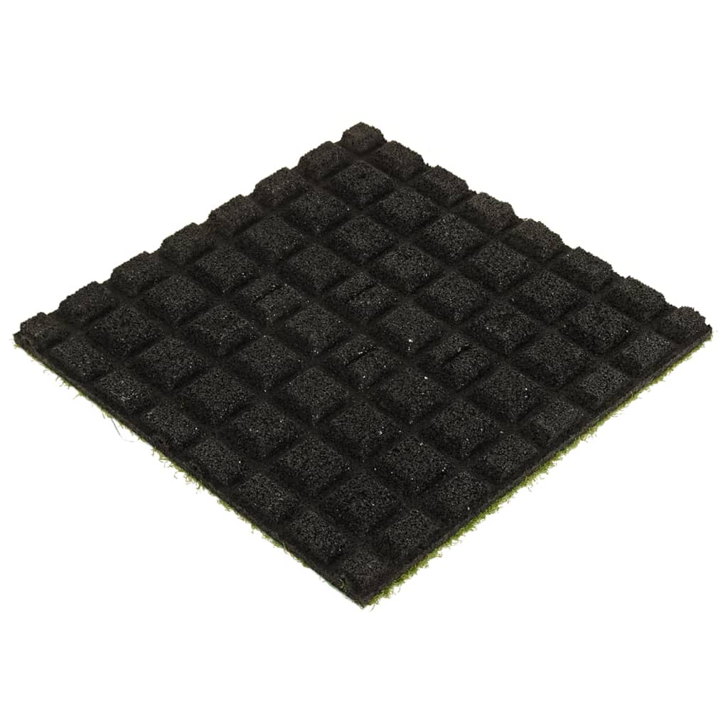 Vidaxl kunstige græsfliser 4 ST 50x50x2,5 cm gummi