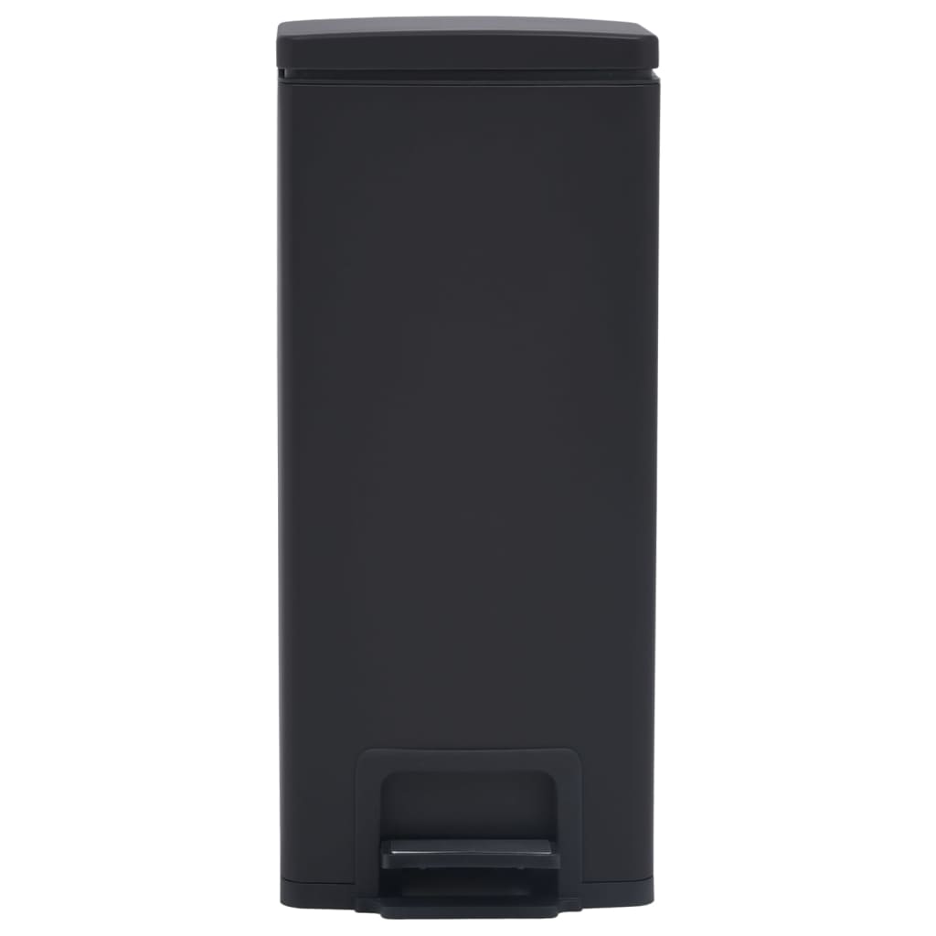 Vidaxl pedal bager med anti-fingerprint 30 l rustfrit stål sort