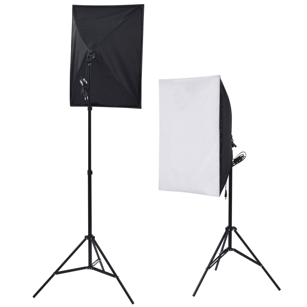 VidaXL fotostudiesæt med softbox-lys, paraplyer, baggrundsreflektor