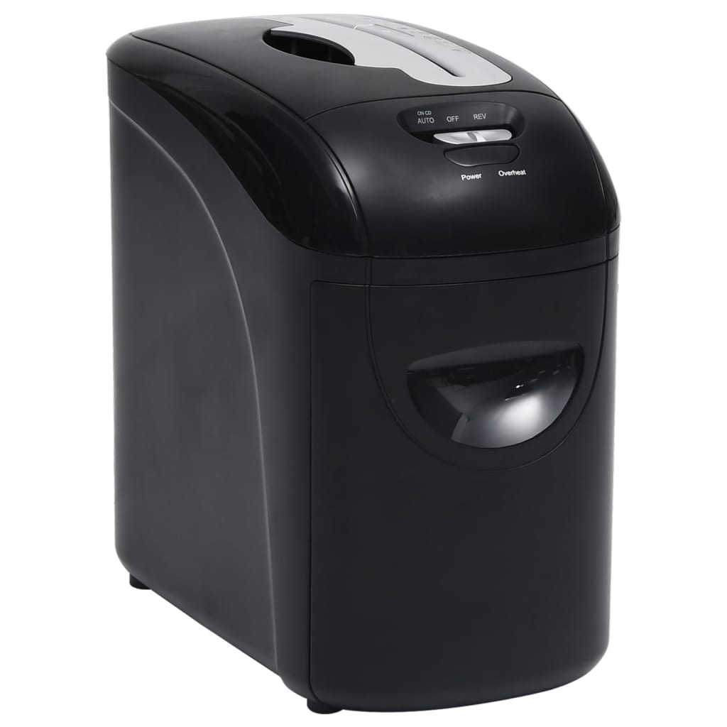 Vidaxl Paper Shredder 10 sider mikrokut sort