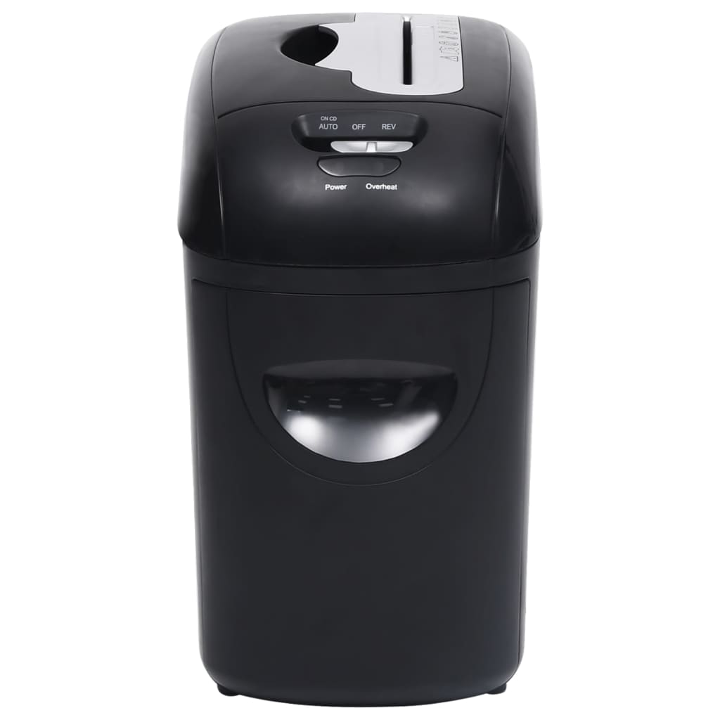 Vidaxl Paper Shredder 10 sider mikrokut sort