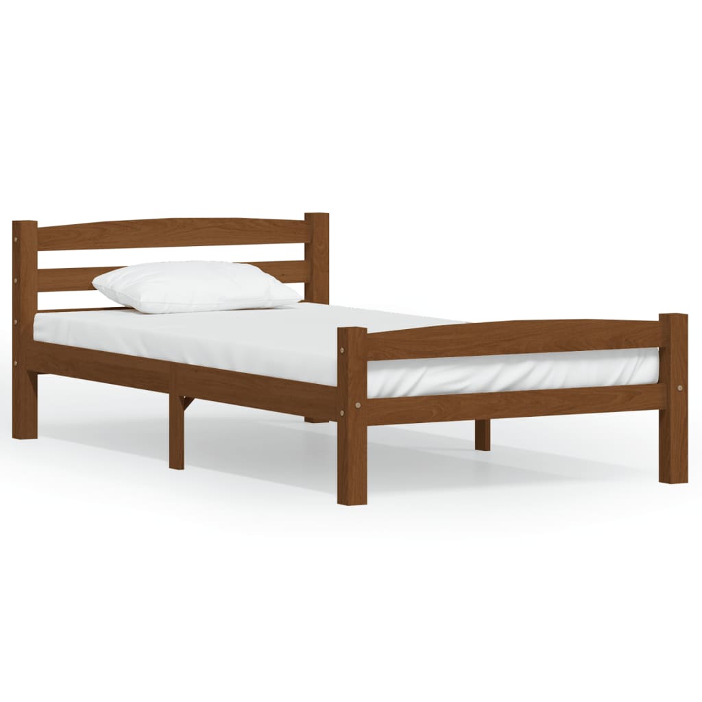 Vidaxl bedframe massief grenenhout honingbruin 90x200 cm