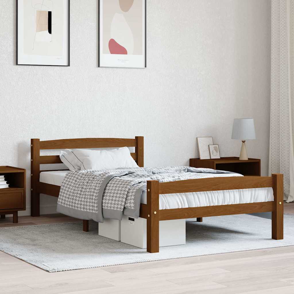Vidaxl bedframe massief grenenhout honingbruin 100x200 cm