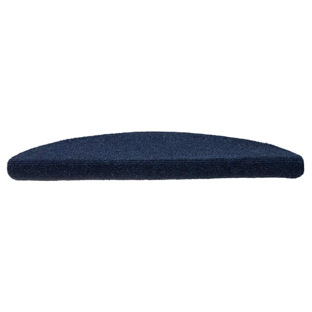 Vidaxx selvklæbende trappemåtter 10 stk 56x17x3 cm marineblå halvrunde