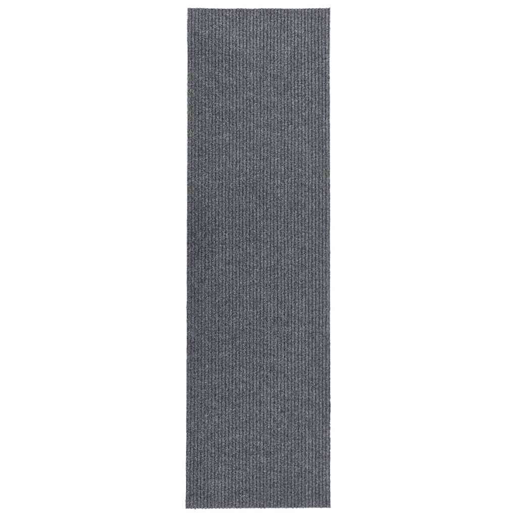 Vidaxl droogloopmat 100x400 cm grå