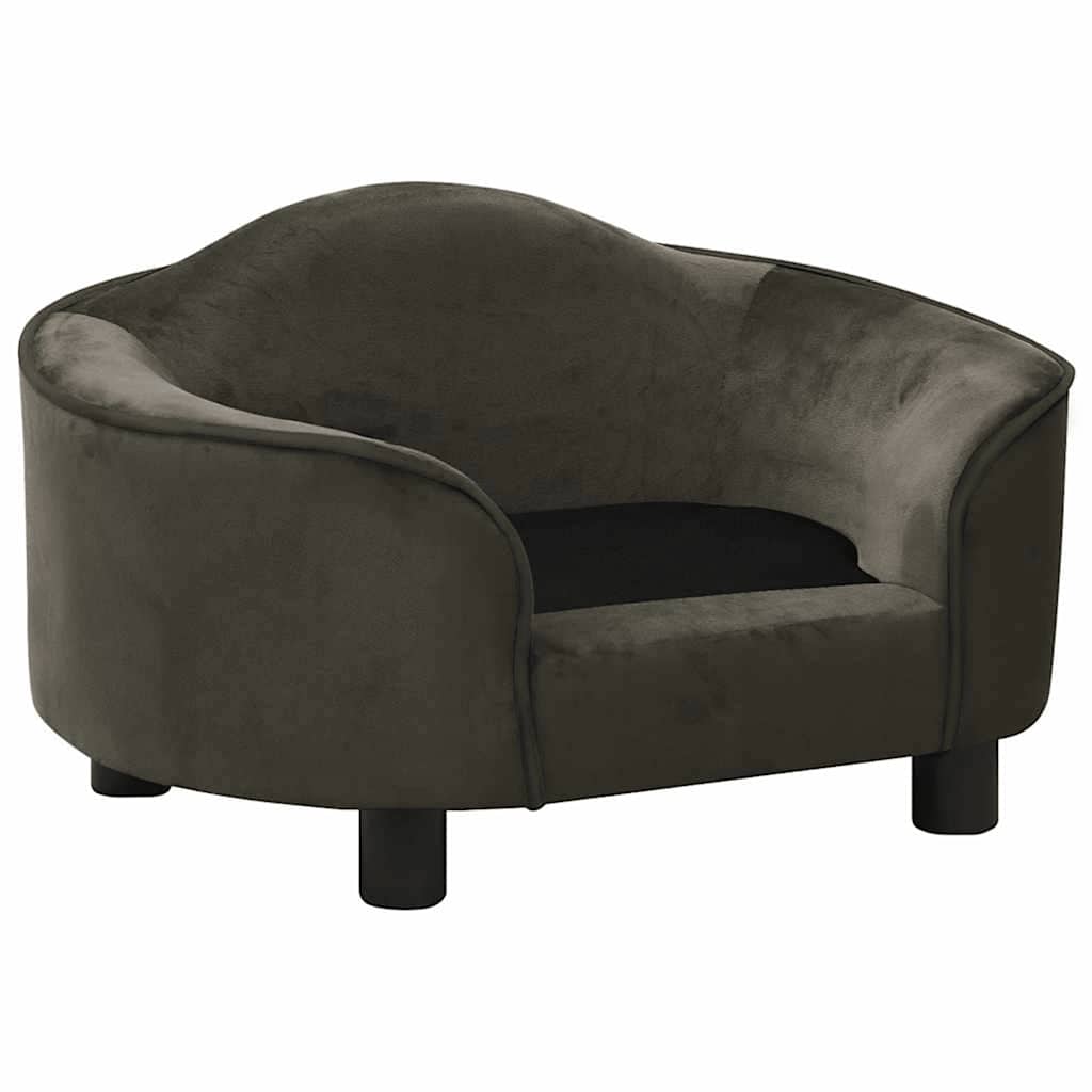 Vidaxxl hundesofa 67x47x36 cm plys mørkegrå