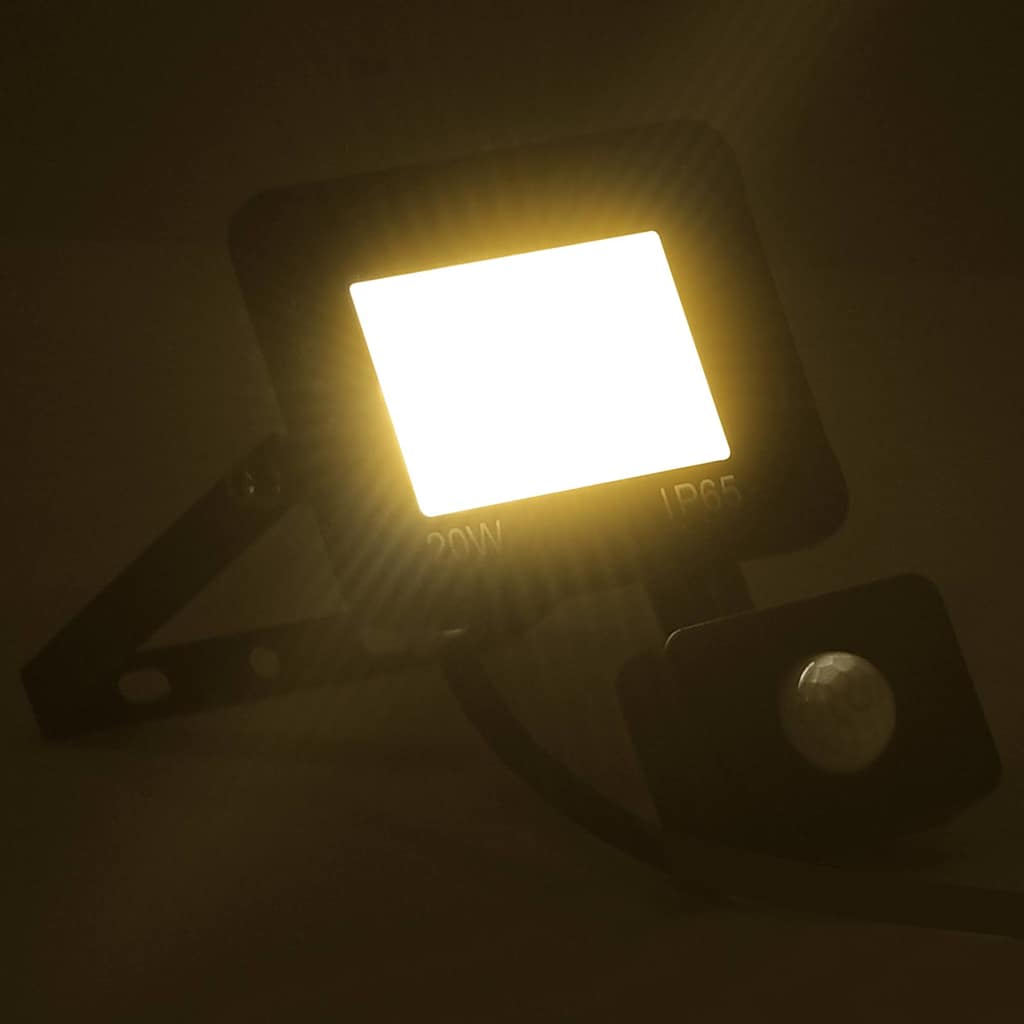 Vidaxl spotlight met sensor led 20 w warmwit