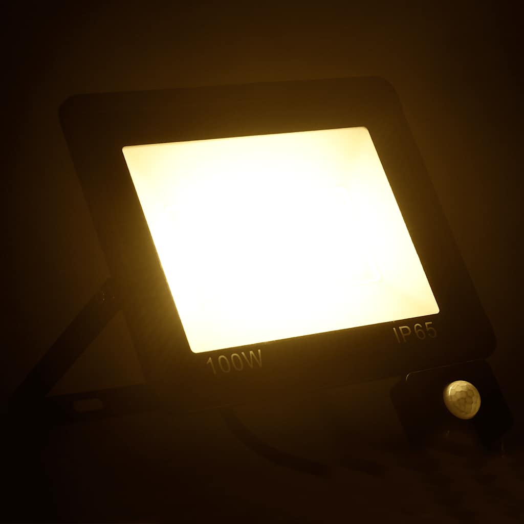 Vidaxl spotlight met sensor led 100 w warmwit