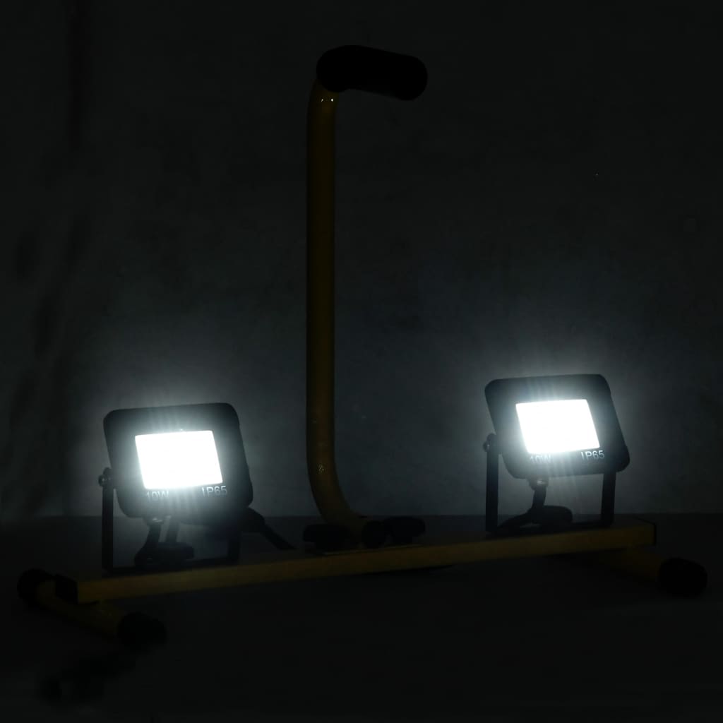 Vidaxl Spotlight med håndtag LED 2x10 W Kold hvid