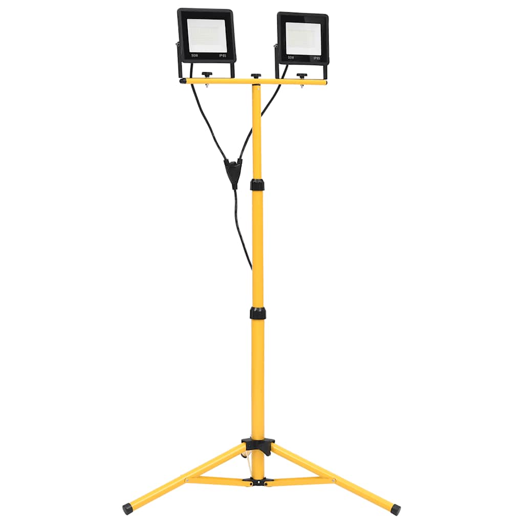 Vidaxl spotlight met statief led 2x50 w koudwit