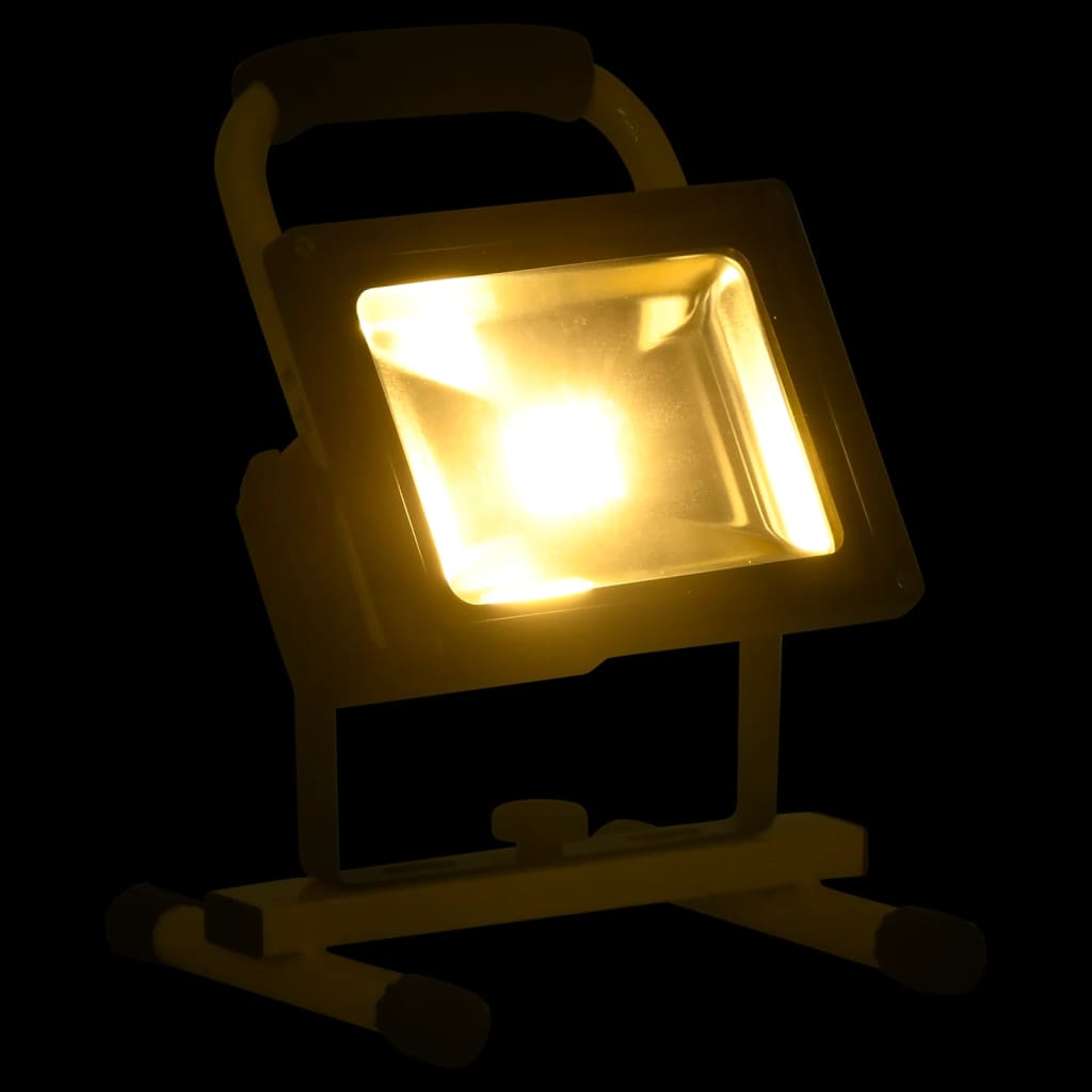 Vidaxl Spotlight med håndtag genopladelig LED 30 W Warm White