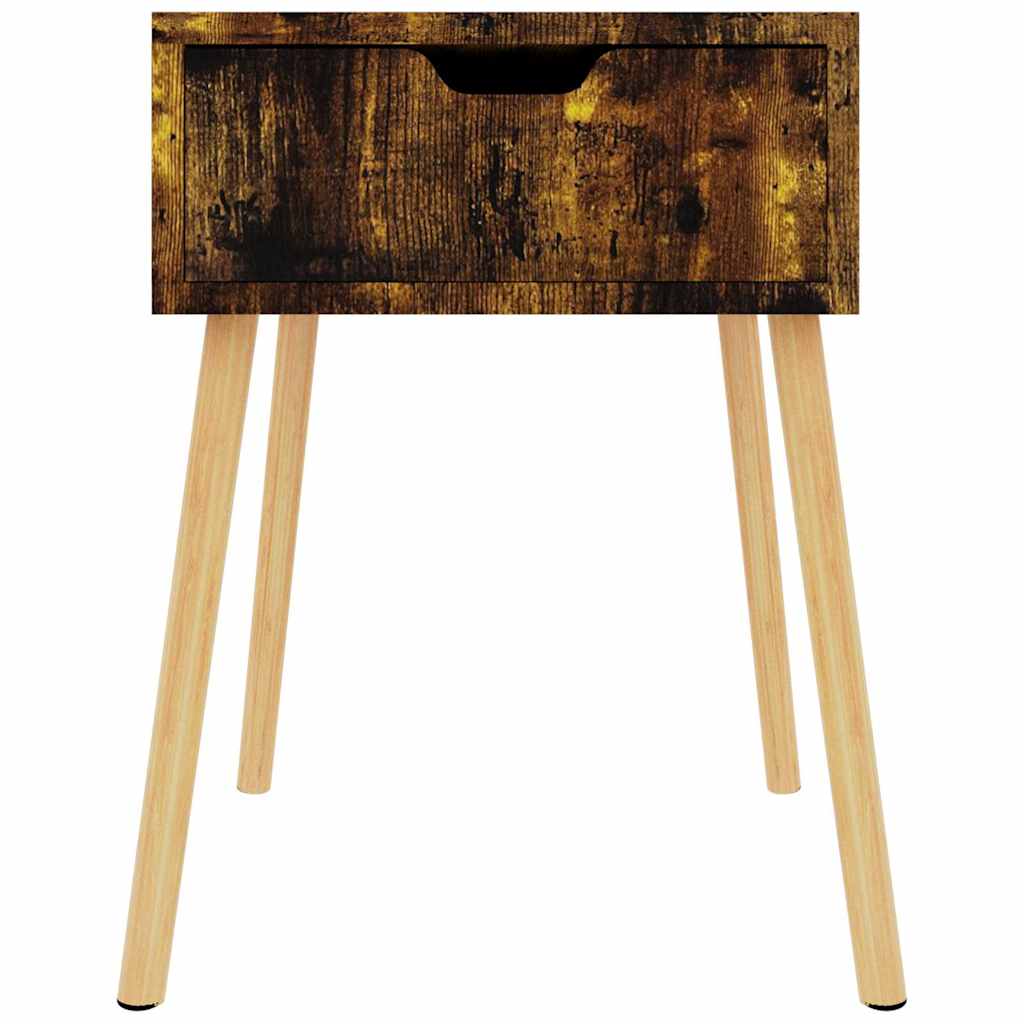 Vidaxl nachtkastjes 2 st 40x40x56 cm bewerkt hout gerookt eikenkleurig