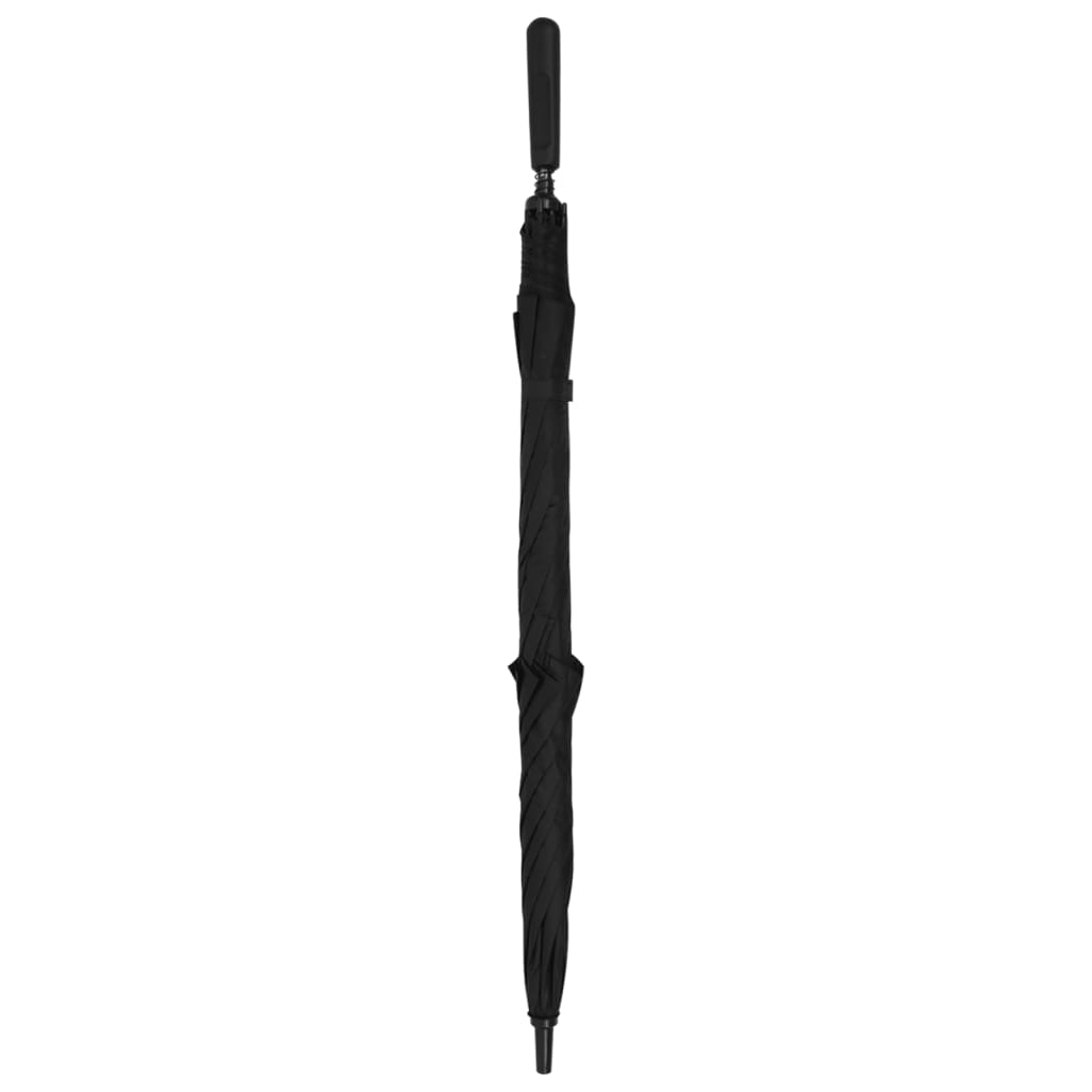 Vidaxl paraply 130 cm sort