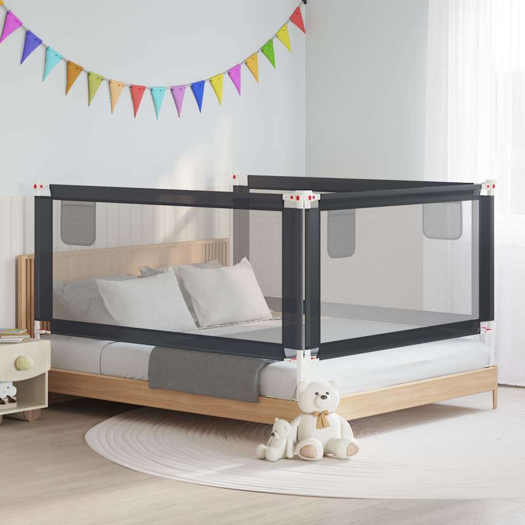 Vidaxl Bed Chart toddler 180x25 cm stof mørkegrå
