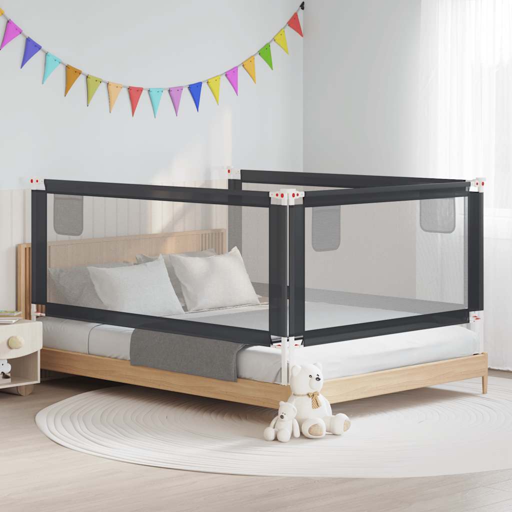 Vidaxl Bed Chart toddler 200x25 cm stof mørkegrå
