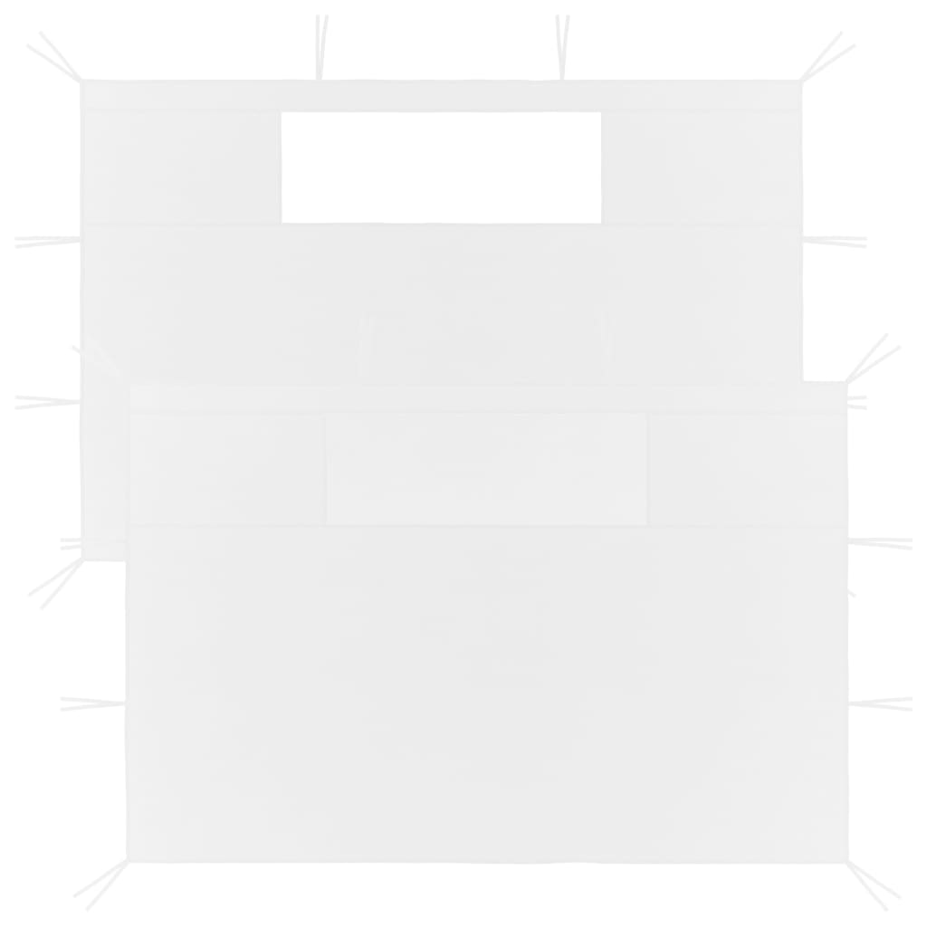 Vidaxl Prain Side Walls With Windamen 2 St White