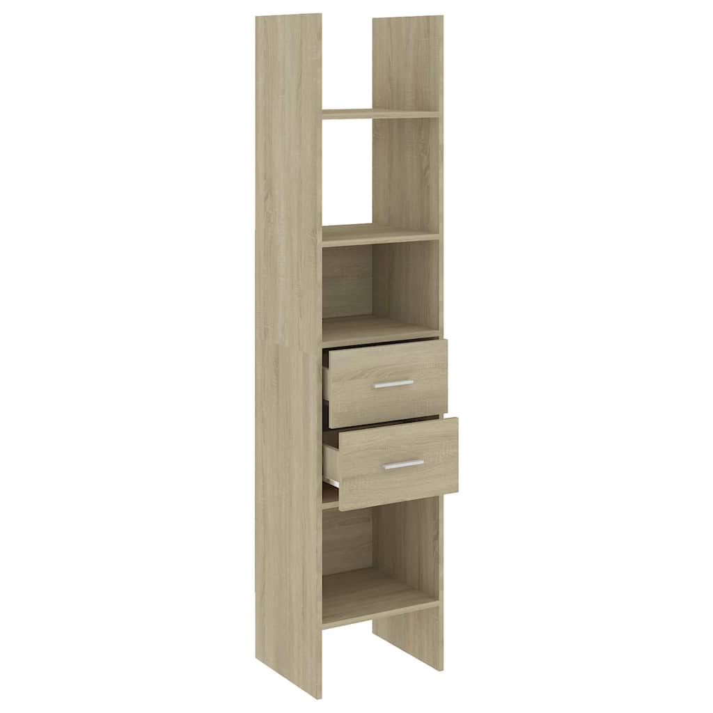 Vidaxl boekenkast 40x35x180 cm bewerkt hout sonoma eikenkleurig
