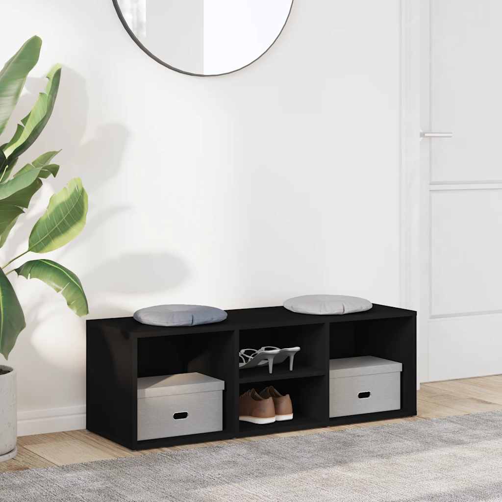 Vidaxl Shoe Storage Bench 105x35x35 cm Property Wood Black