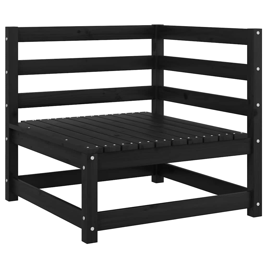 Vidaxl 2-delige loungeset met kussens massief grenenhout zwart