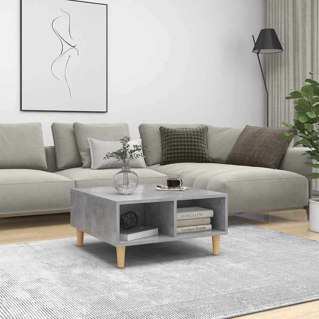 Vidaxl salontafel 60x60x30 cm bewerkt hout betongrijs