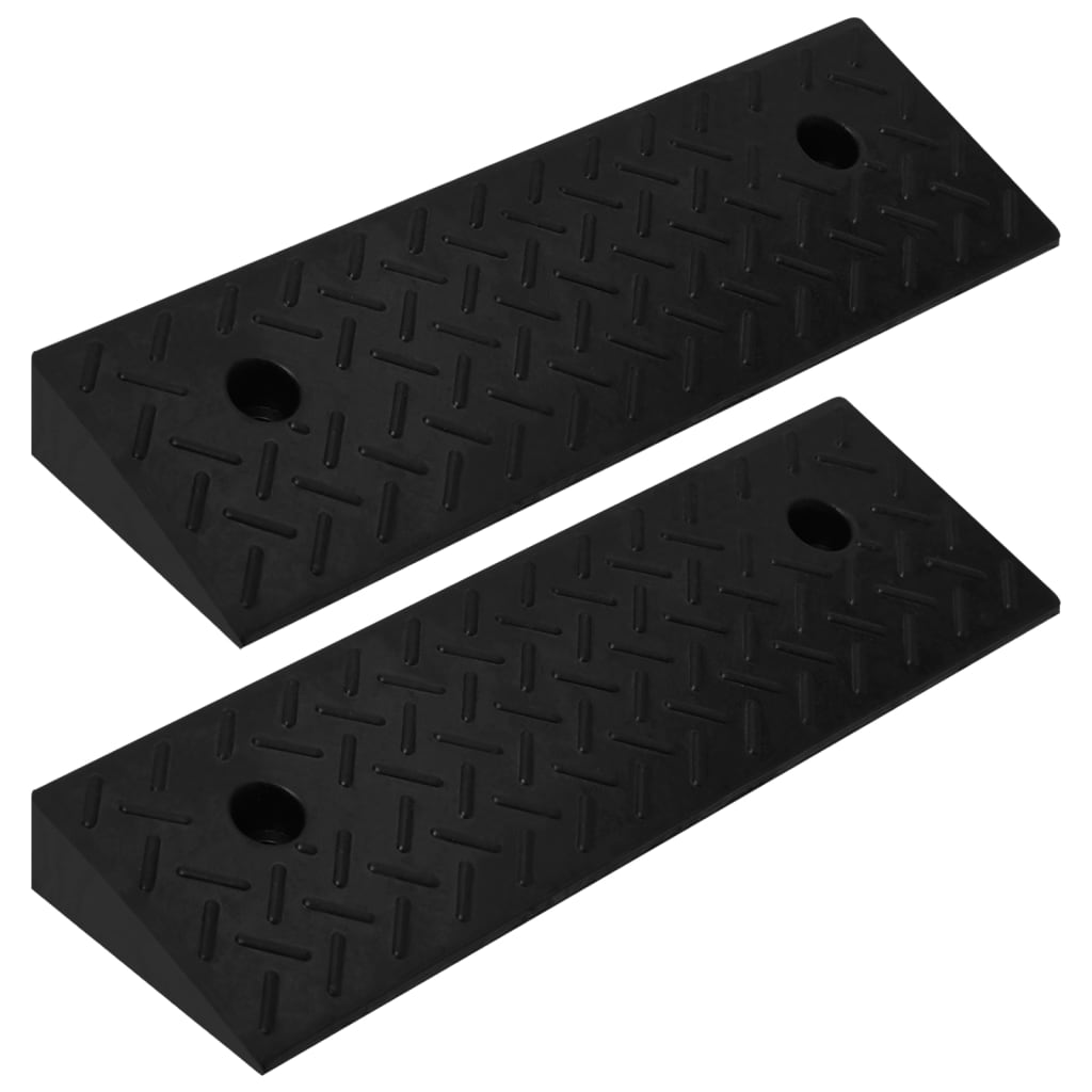 Vidaxl ramper 2 stk 50x17,5x5 cm gummi