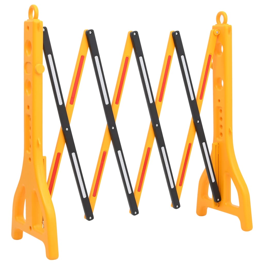 Vidaxl Traffic Barrier Foldbar 250x38x96 cm gul og sort