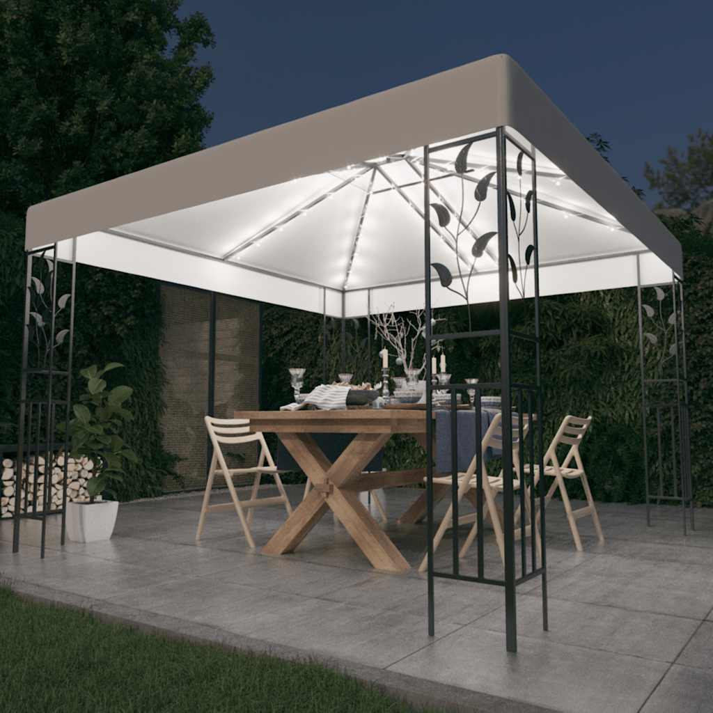 Vidaxx lysthus med LED-slyngelys 3x3 m hvid
