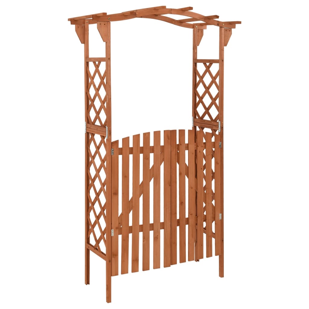 Vidaxl pergola med port 116x40x204 cm fast fyrretræ