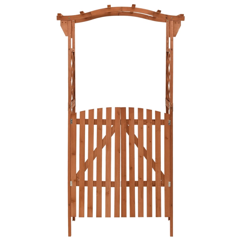 Vidaxl pergola med port 116x40x204 cm fast fyrretræ