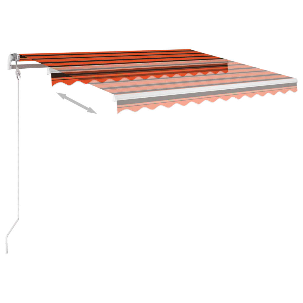 Vidaxx forteltautomatik med LED vindsensor 350x250 cm orangebrun