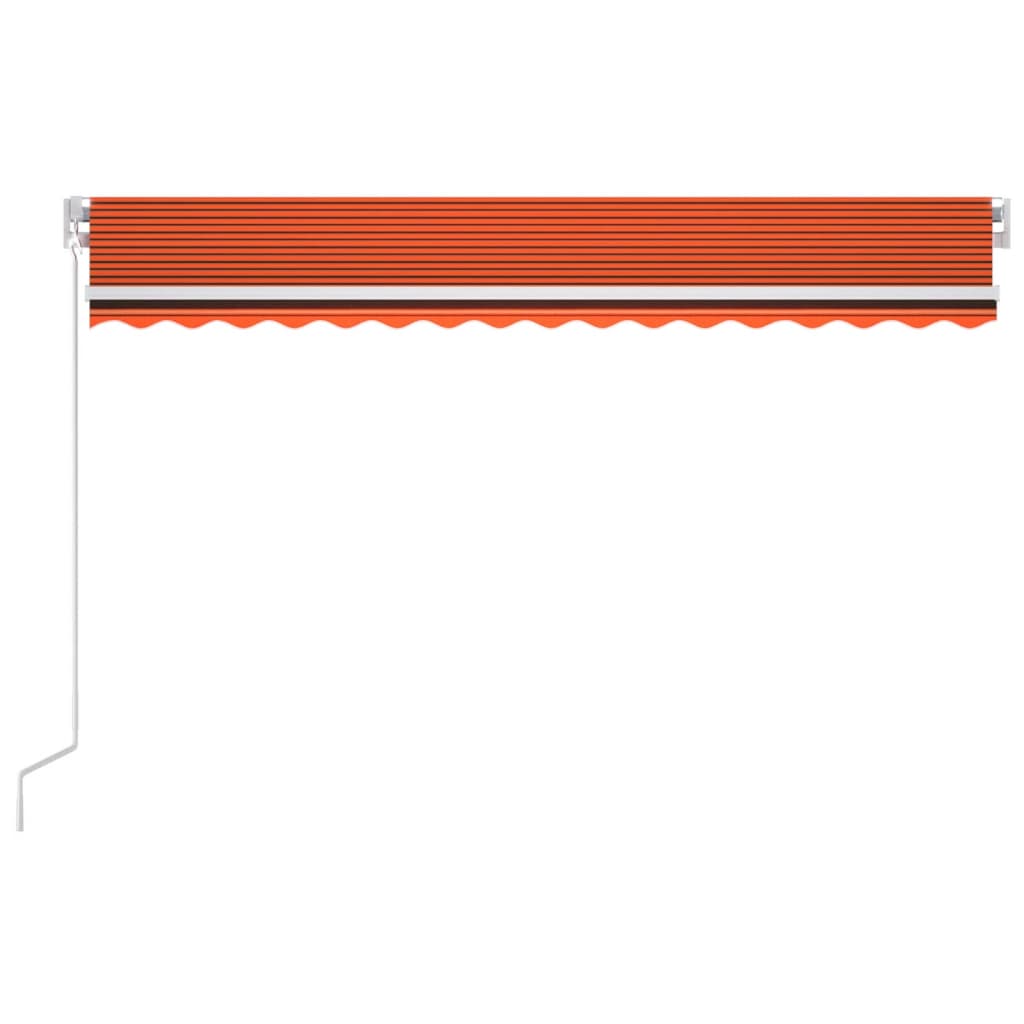 Vidaxl Luifel Automatisk med LED vindsensor 400x300 cm Orange Brown