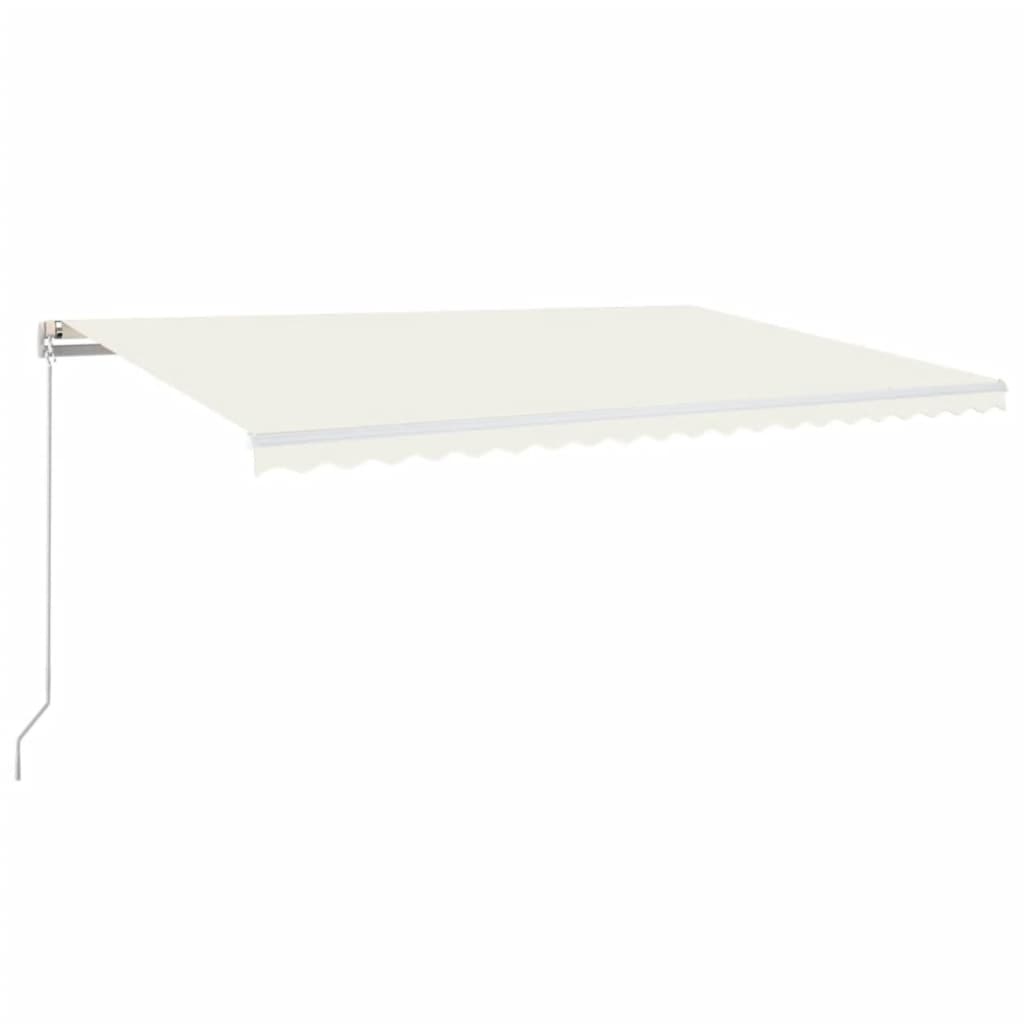 Vidaxl Luifel udvider manuelt 500x300 cm creme -farvet