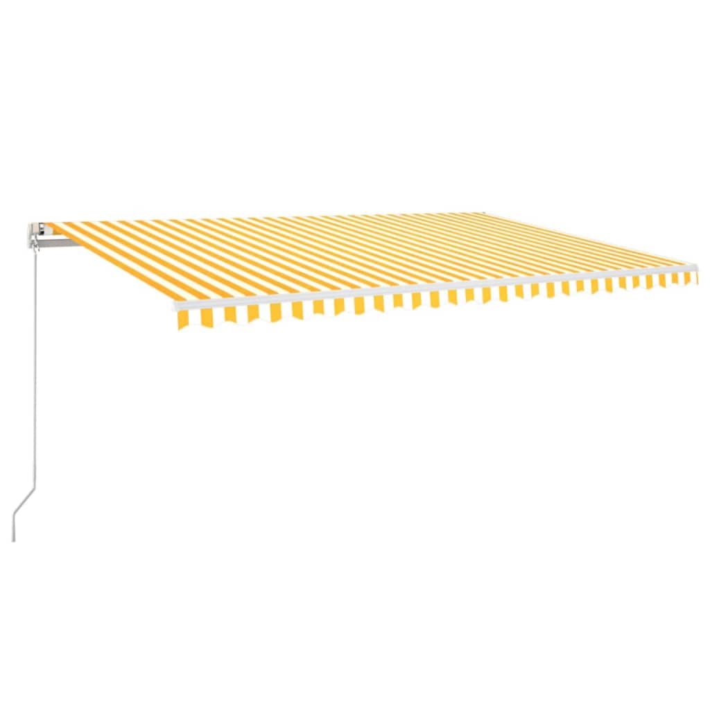 Vidaxl Luifel udvider manuelt 500x300 cm gul og hvid