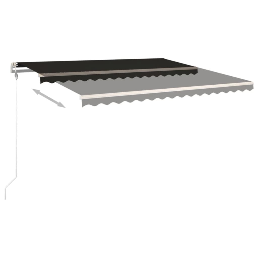 Vidaxl Luifel udvider automatisk 400x350 cm antracit -farvet