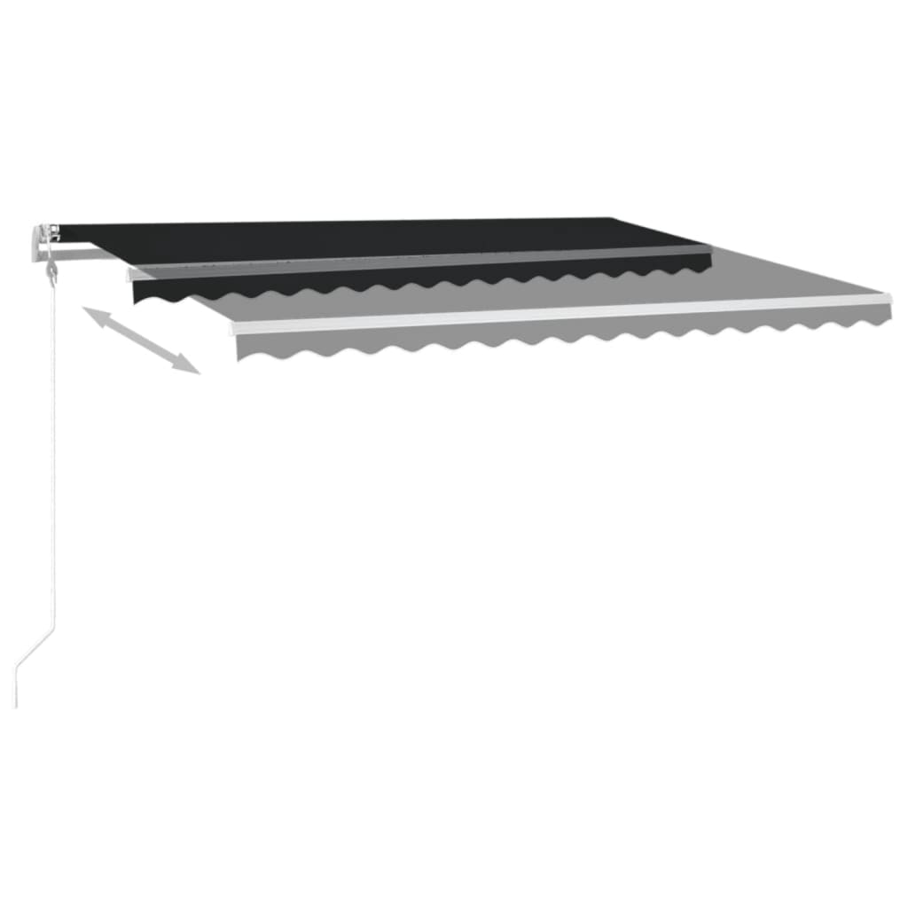 Vidaxl Luifel Automatisk med LED og vindsensor 400x350 cm Anthracite