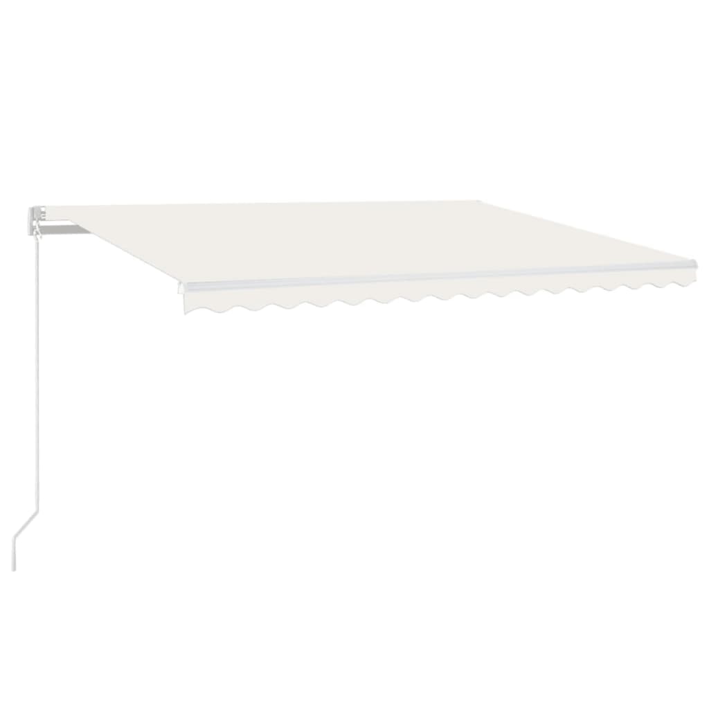 Vidaxl Luifel udvider manuelt 450x350 cm creme -farvet