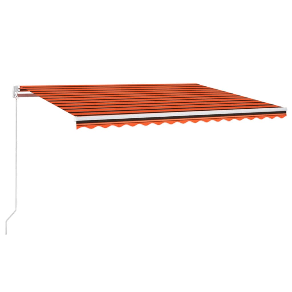 Vidaxl Luifel udvider manuelt 450x350 cm orange og brun