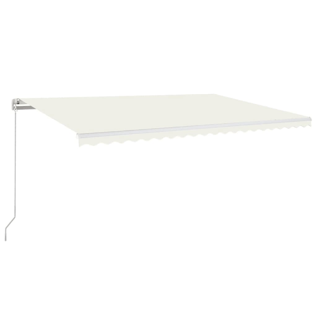 Vidaxl Luifel udvider manuelt 500x350 cm creme -farvet