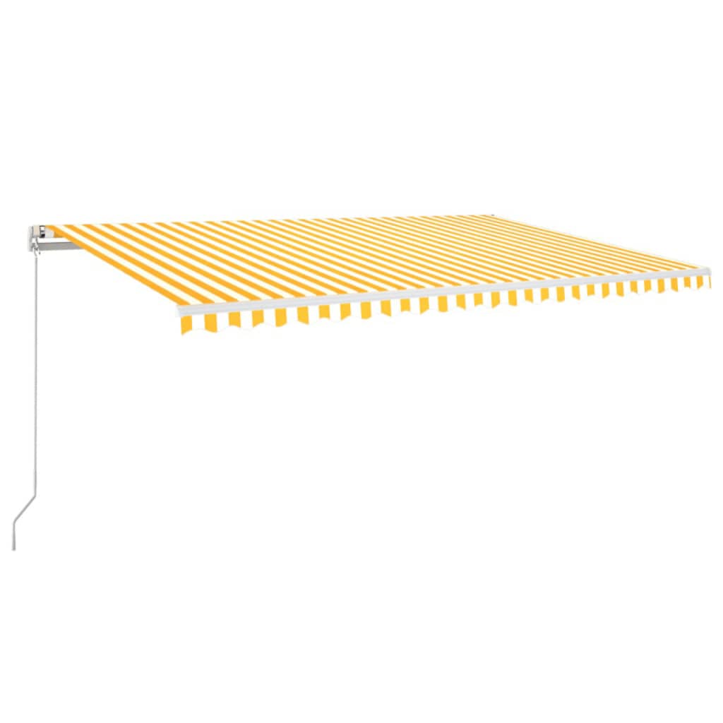 Vidaxl Luifel udvider manuelt 500x350 cm gul og hvid