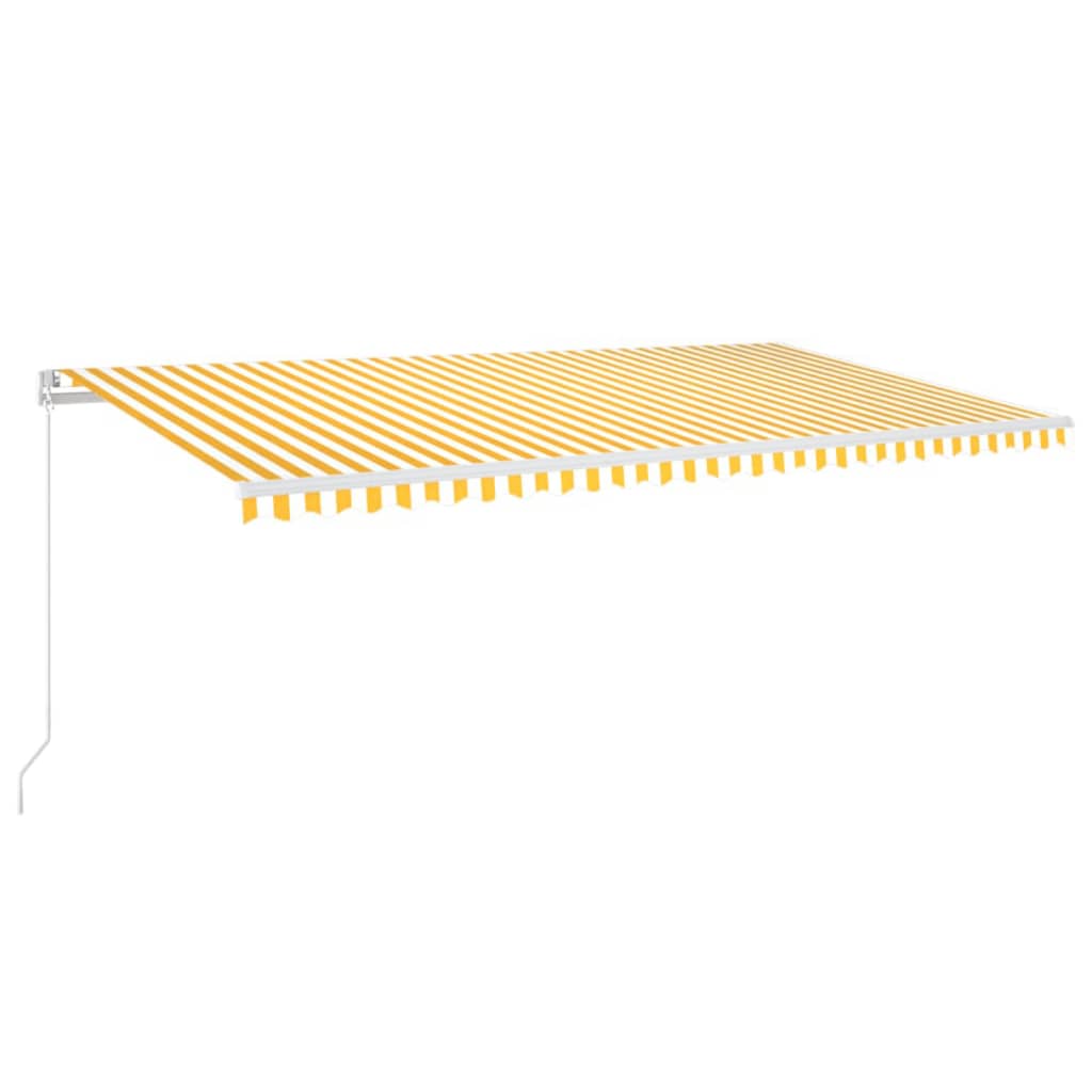 Vidaxl Luifel udvider manuelt 600x350 cm gul og hvid