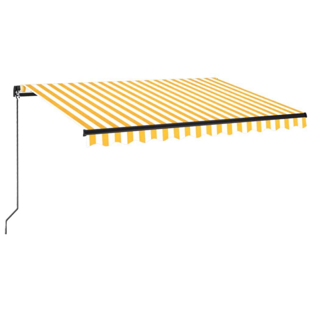 Vidaxl Luifel udvider manuelt 350x250 cm gul og hvid