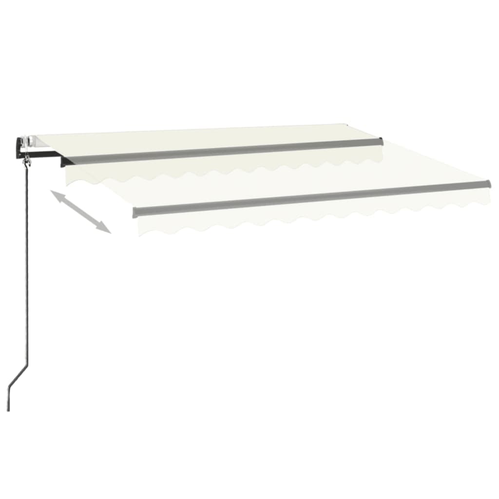 Vidaxl Luifel Automatic med LED og vindsensor 350x250 cm cremefarve