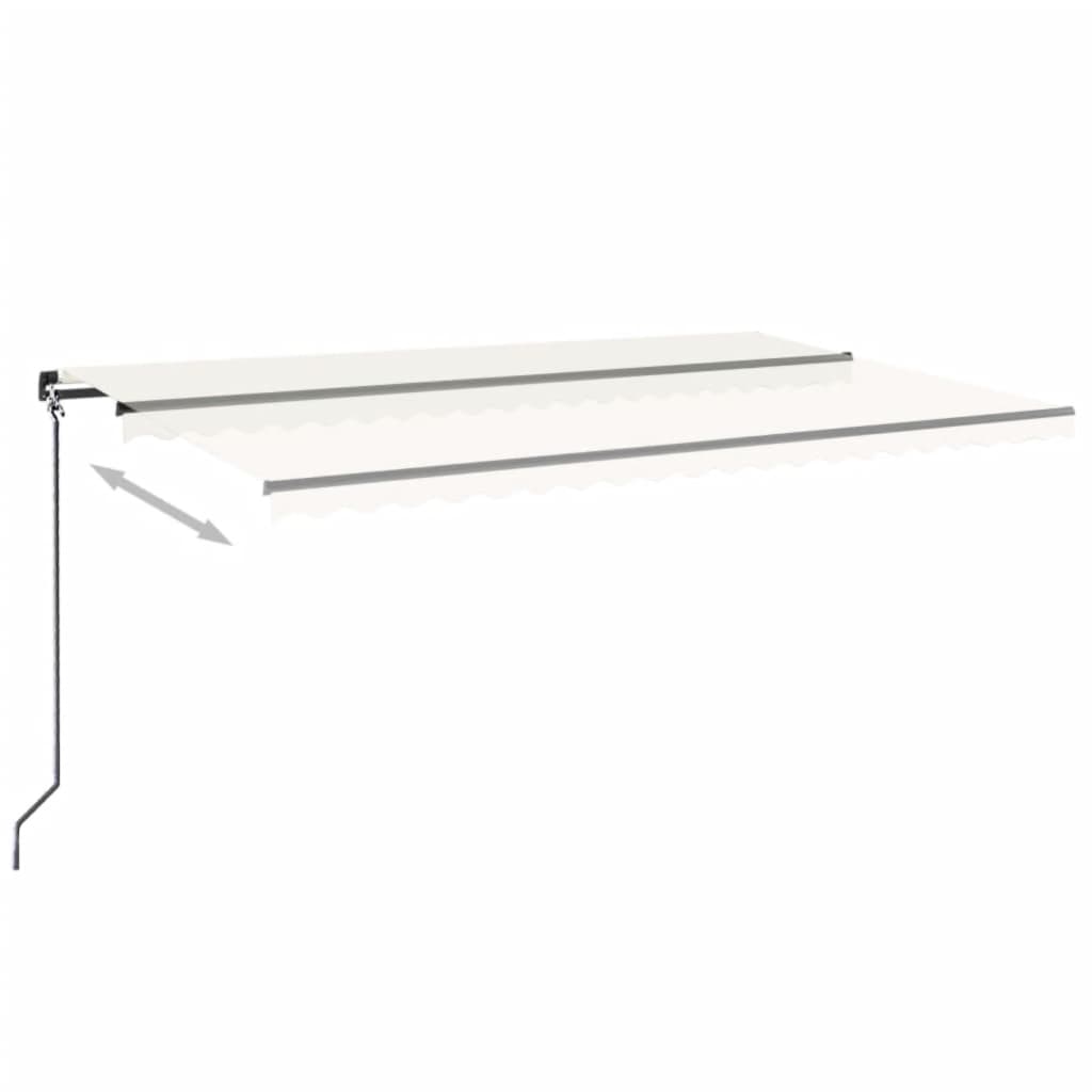 Vidaxl Luifel udvider manuelt 500x300 cm creme -farvet