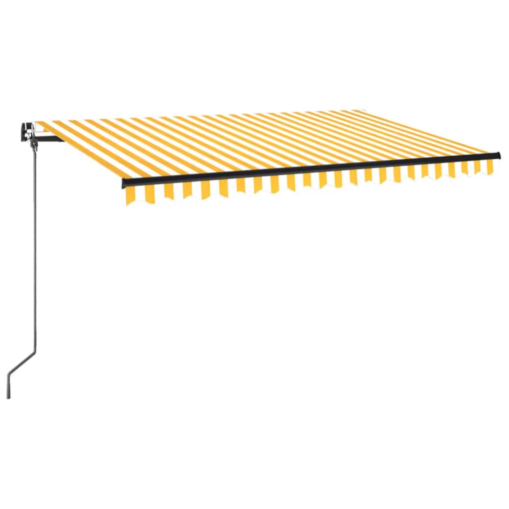 Vidaxl Luifel udvider manuelt 400x350 cm gul og hvid