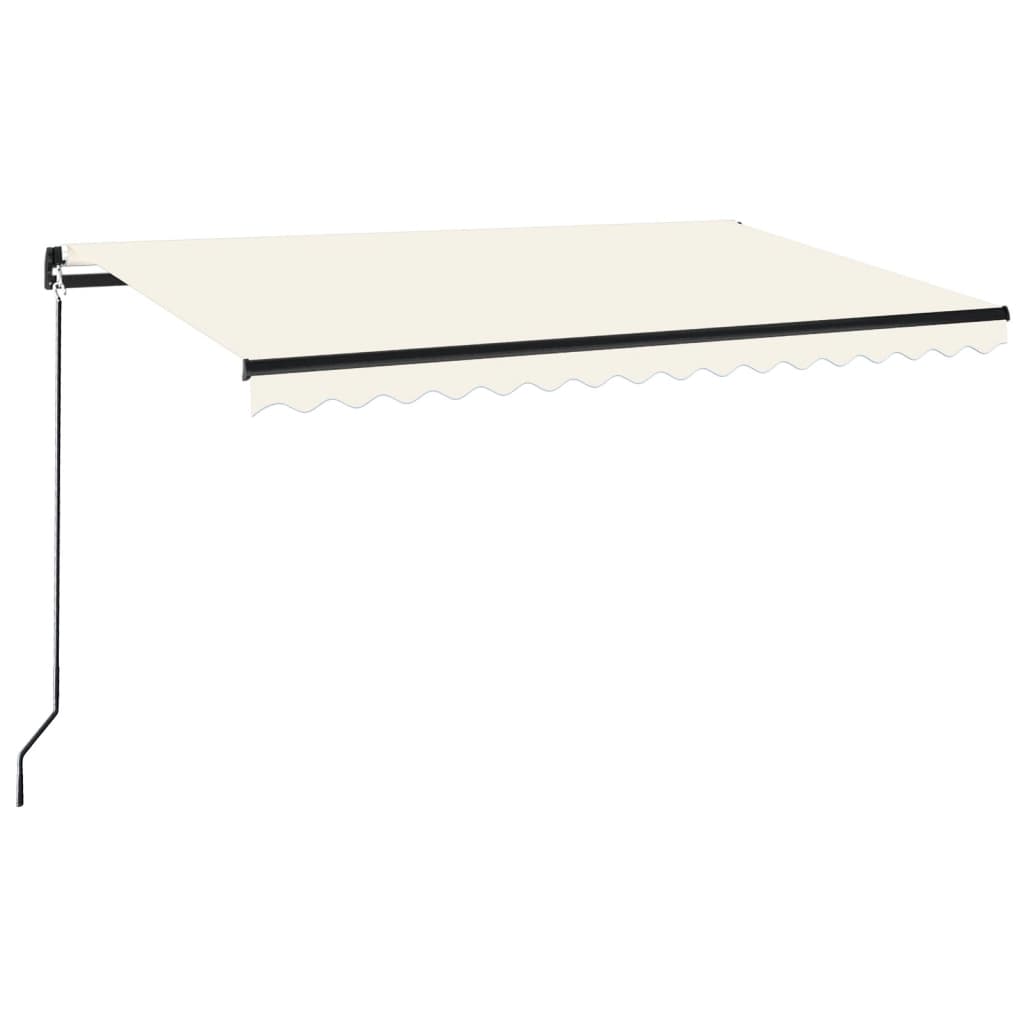Vidaxl Luifel udvider manuelt 450x350 cm creme -farvet