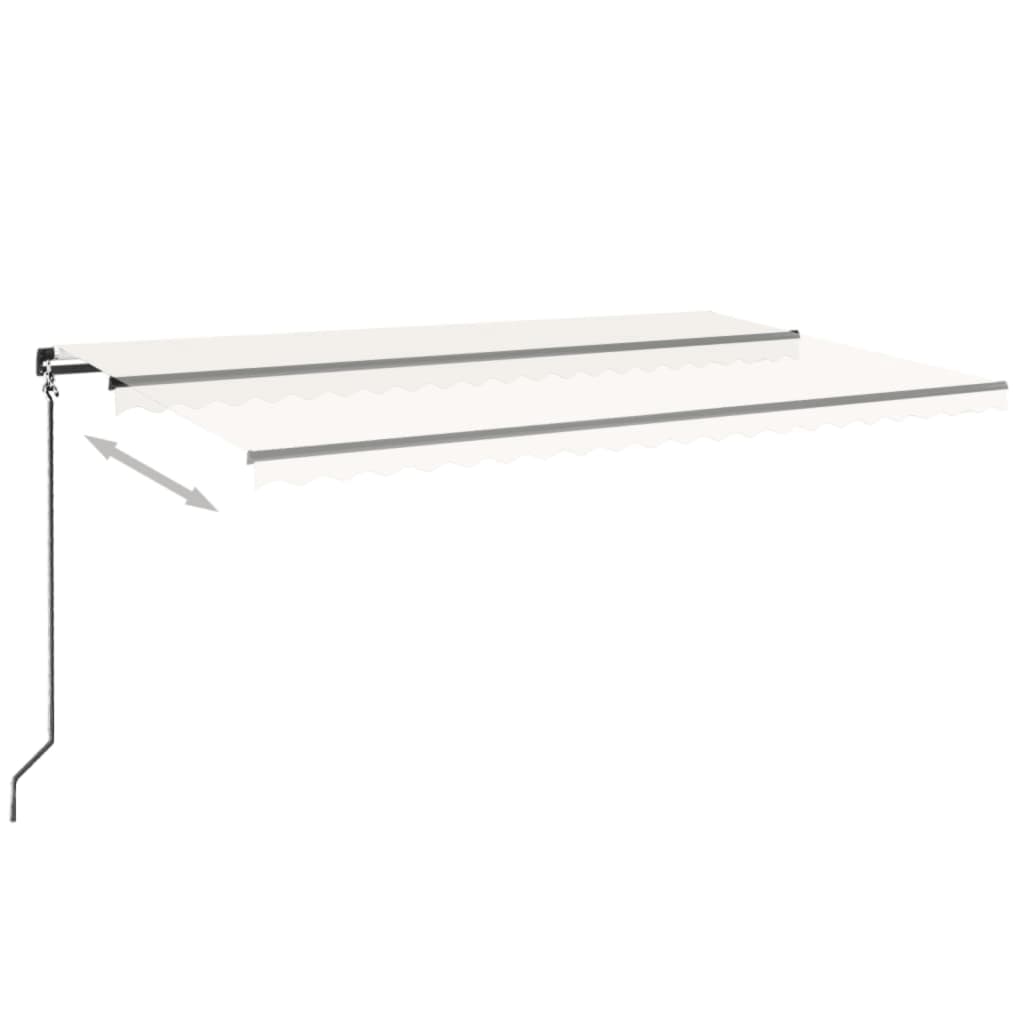 Vidaxl Luifel udvider manuelt 500x350 cm creme -farvet